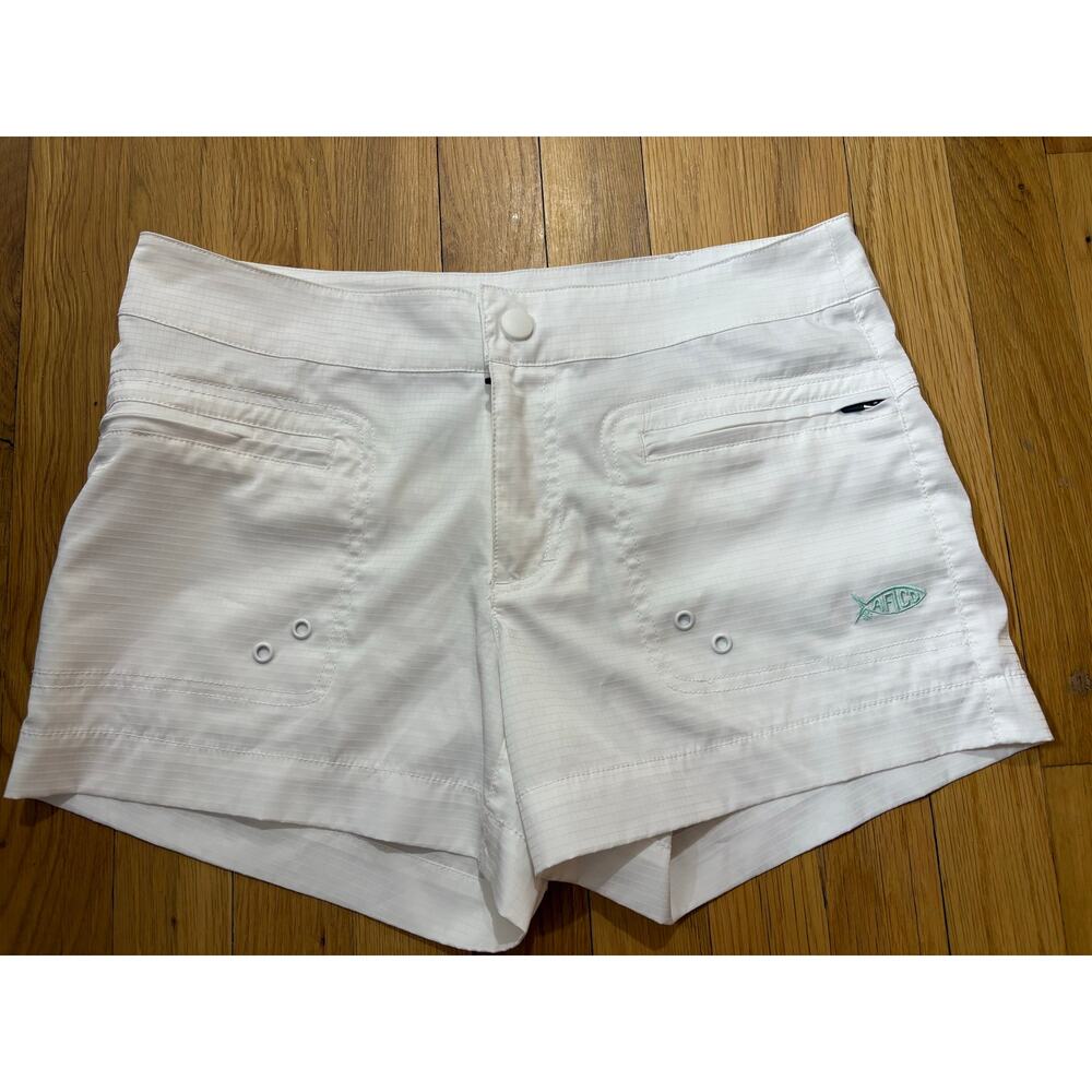 AFTCO Fish Print Hiking Fishing Shorts Gorpcore 4 Cream bass pro Granolagirl